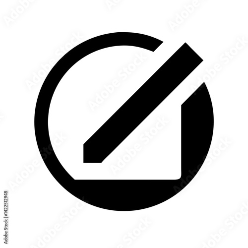 edit alt glyph  flat vector icon