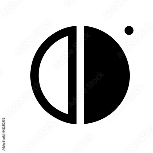 eclipse alt glyph  flat vector icon