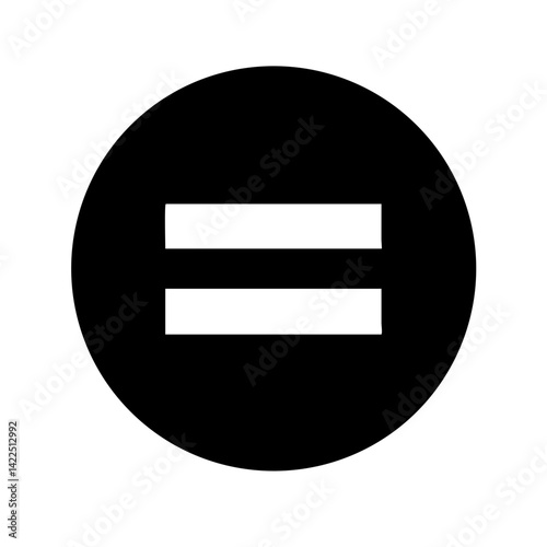 equality glyph flat vector icon