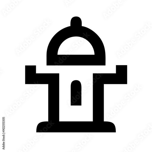 fire hydrant glyph flat vector icon