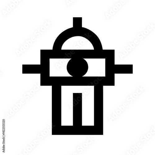 fire hydrant glyph  flat vector icon