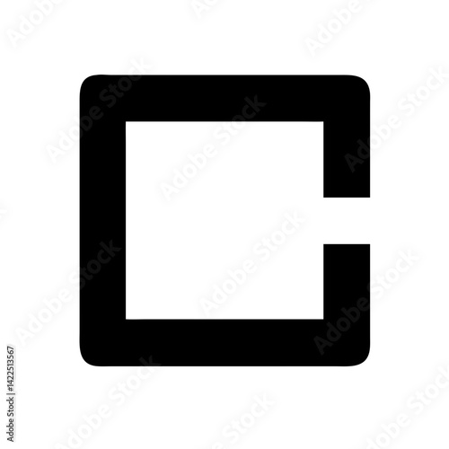 gif square glyph flat vector icon