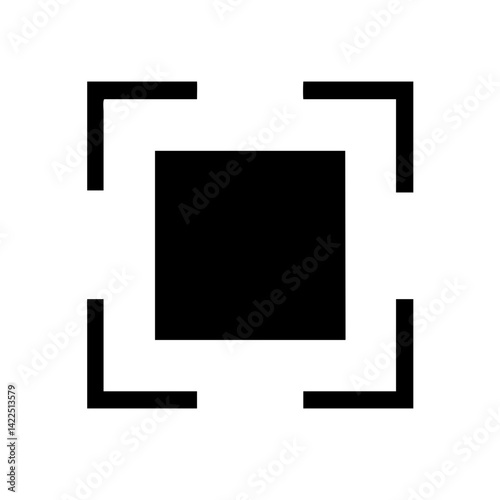 gif square glyph flat vector icon