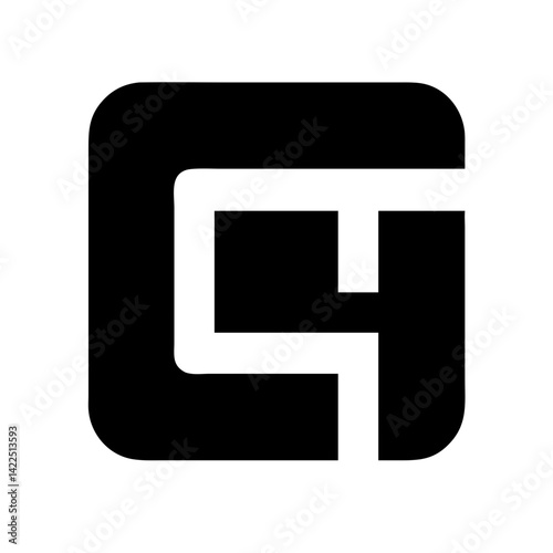 gif square glyph flat vector icon