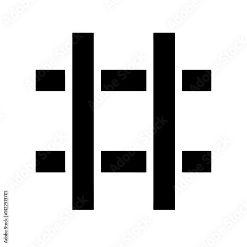 grate glyph flat vector icon