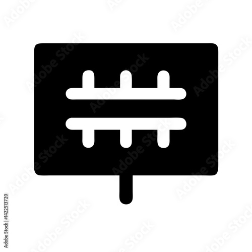 grate glyph flat vector icon