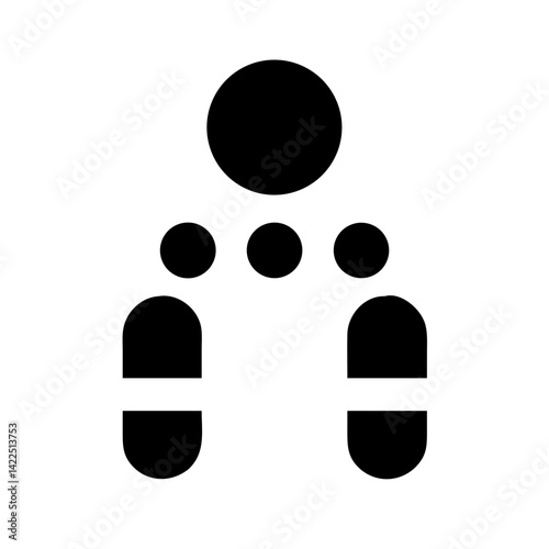 grip dots glyph flat vector icon