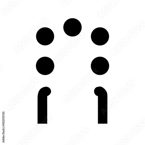 grip dots glyph flat vector icon