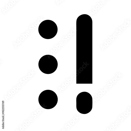 grip dots vertical glyph flat vector icon