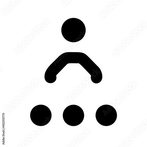 grip dots glyph flat vector icon