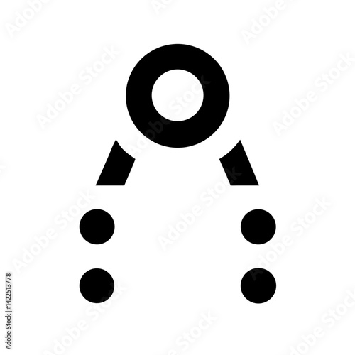 grip dots glyph flat vector icon