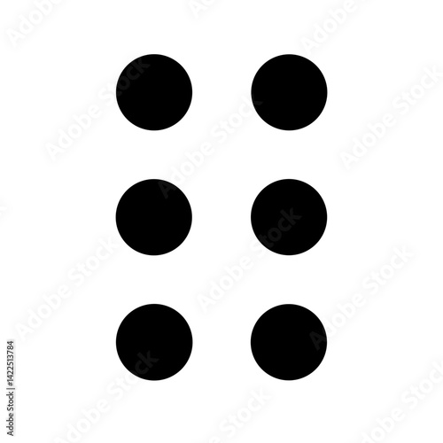 grip dots glyph  flat vector icon