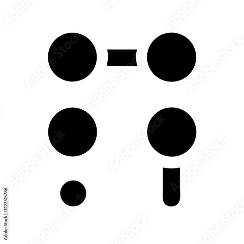 grip dots glyph flat vector icon