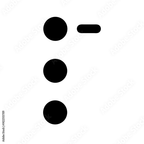 grip dots vertical glyph flat vector icon