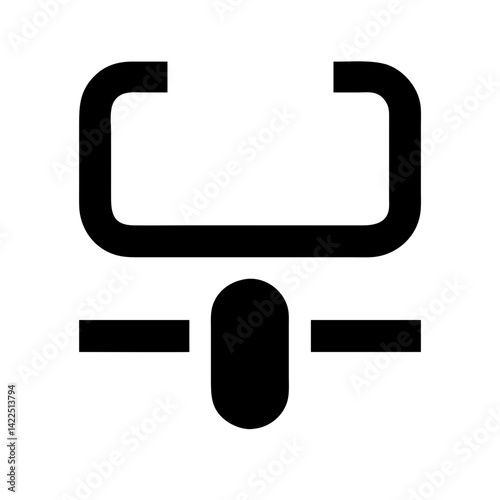 grip horizontal glyph flat vector icon