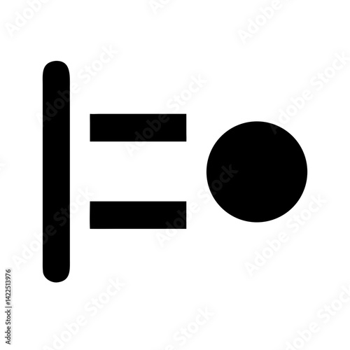 heading glyph  flat vector icon