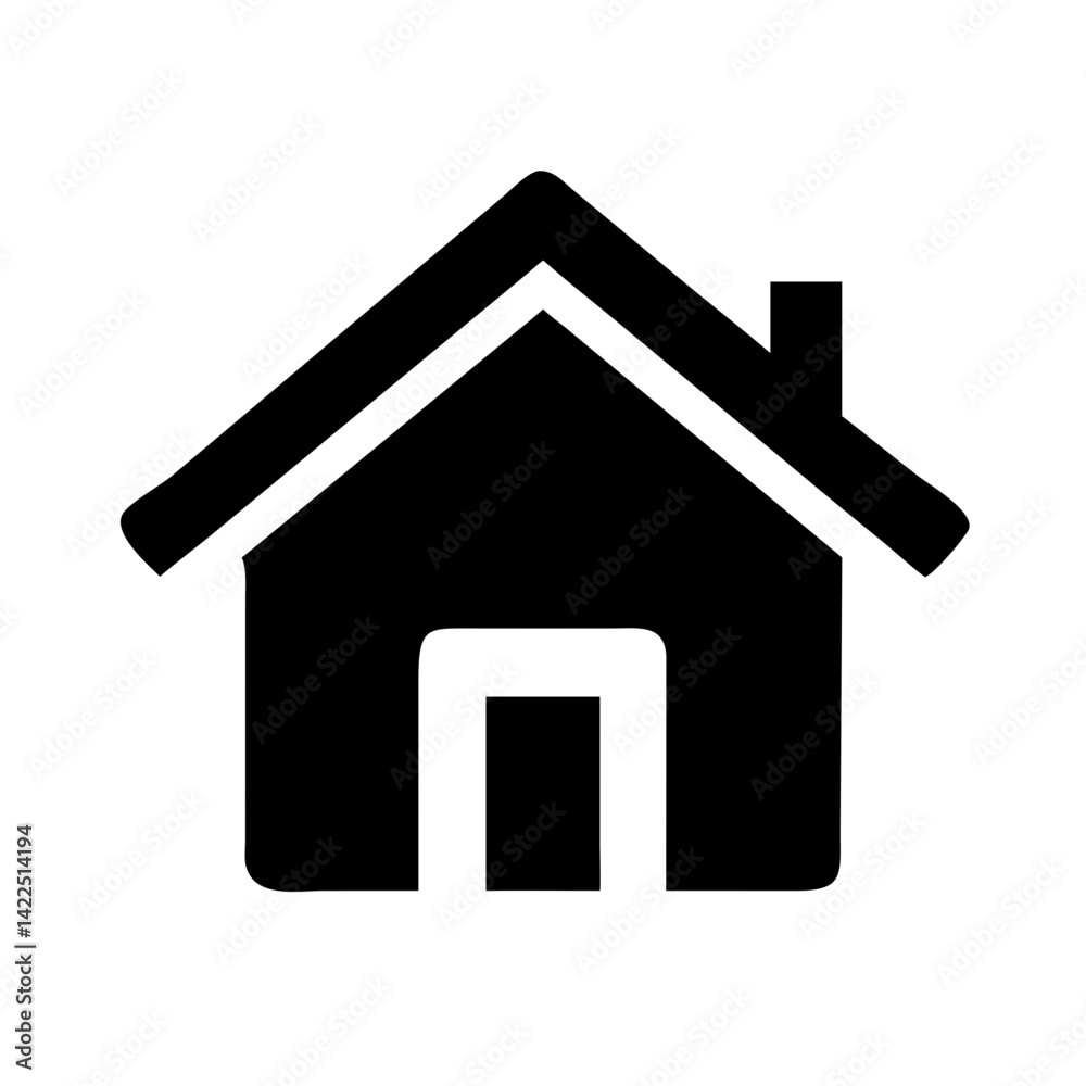 house day glyph flat vector icon