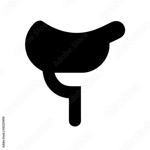 horse saddle glyph flat vector icon