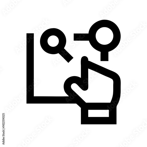 interactive glyph flat vector icon