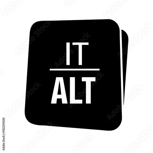 it alt glyph flat vector icon