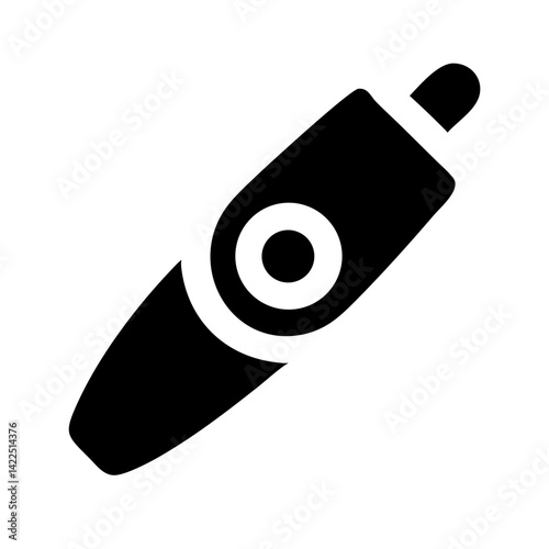 kazoo glyph flat vector icon