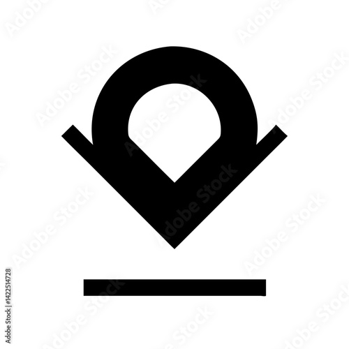 location alt glyph  flat vector icon