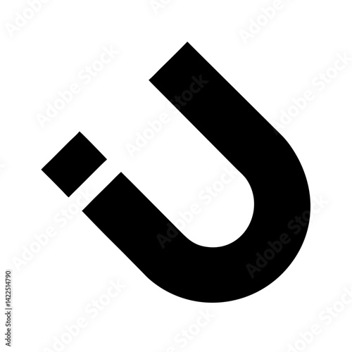 magnet glyph flat vector icon