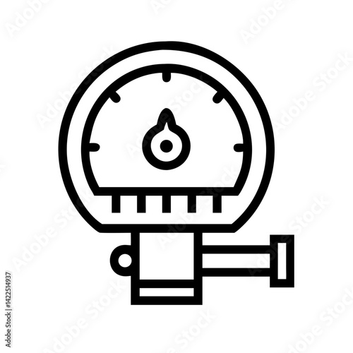 meter fire glyph flat vector icon