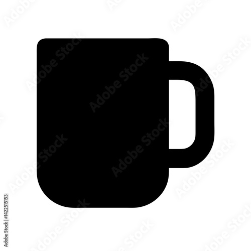 mug hot alt glyph  flat vector icon