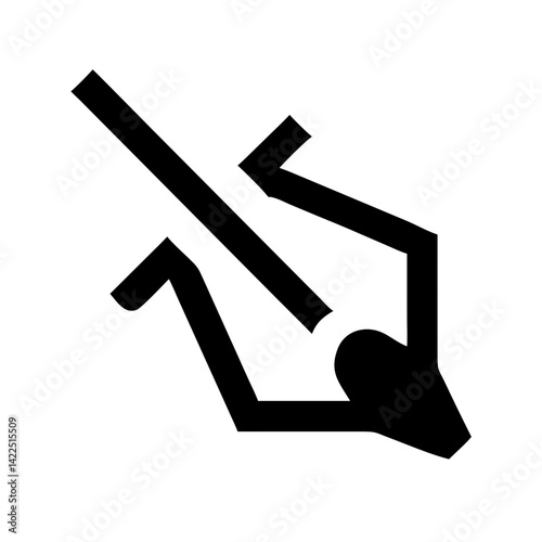 pen fancy slash glyph flat vector icon