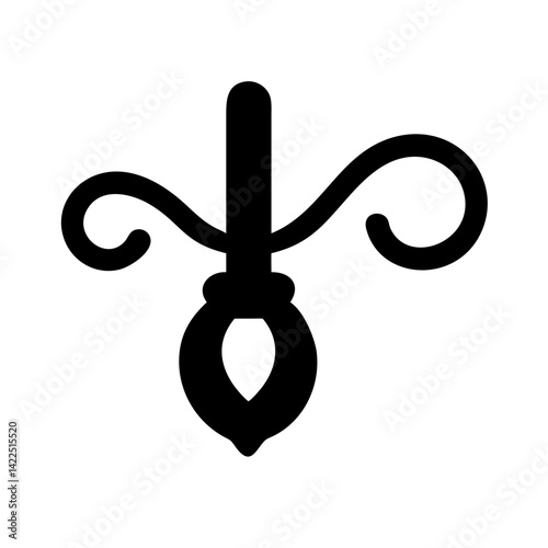 pen fancy glyph  flat vector icon