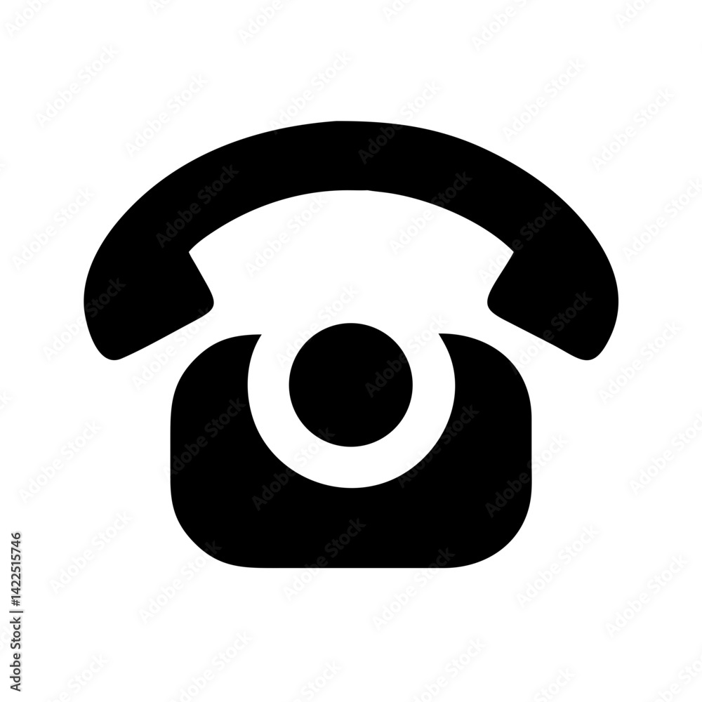 Fototapeta premium phone rotary glyph flat vector icon