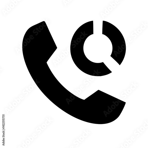 phone rotary glyph flat vector icon