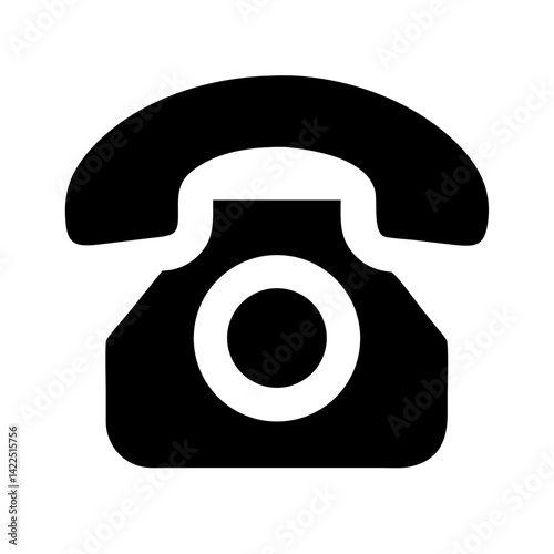 phone rotary glyph  flat vector icon