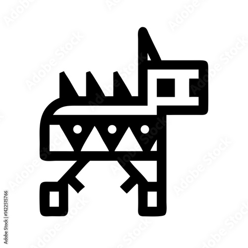 pi ata glyph flat vector icon