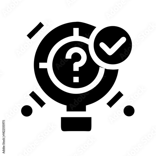 quiz glyph flat vector icon