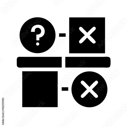 quiz glyph flat vector icon