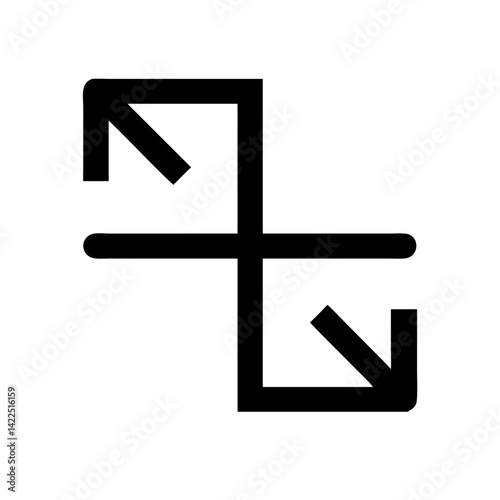 resize glyph  flat vector icon