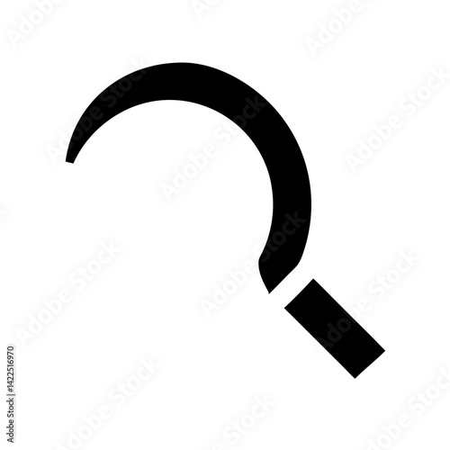 sickle glyph flat vector icon