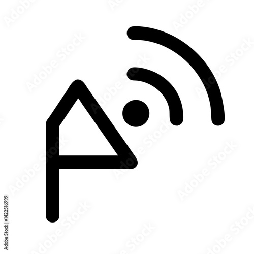 signal alt   glyph flat vector icon