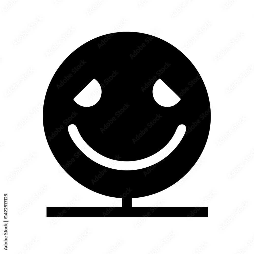 Fototapeta premium smile beam glyph flat vector icon