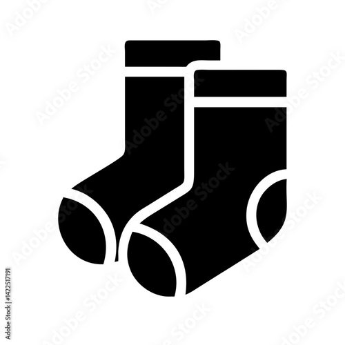 socks glyph  flat vector icon