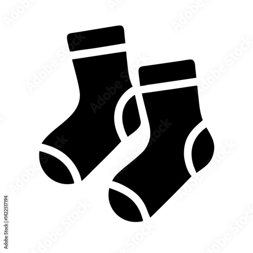 socks glyph flat vector icon