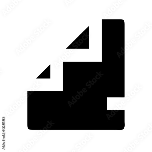 Free Download stairs glyph flat vector icon - GFXLoad