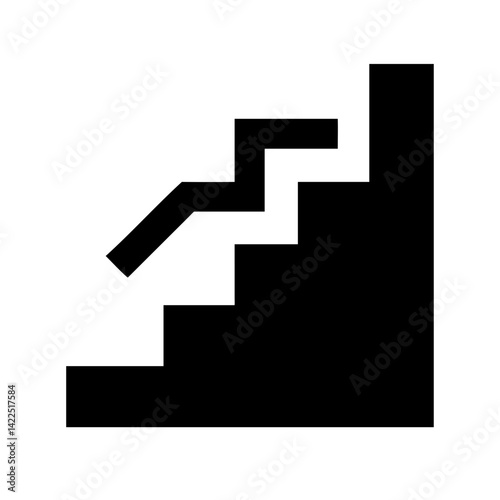 stairs glyph flat vector icon