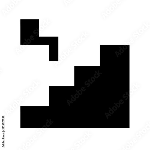 stairs glyph flat vector icon