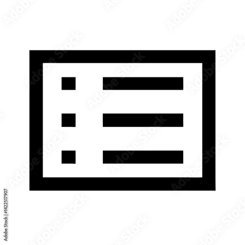 table list glyph flat vector icon