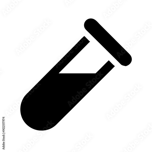 test tube glyph flat vector icon