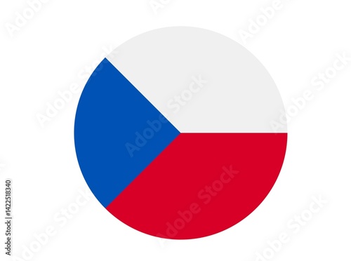 Free Download Round Czech republic flag icon. Czech republic flag or ribbon, symbol, icon and flag isolated on a white background, premium quality, Czechia tricolor, set for your infographics, and templates 
 - GFXLoad