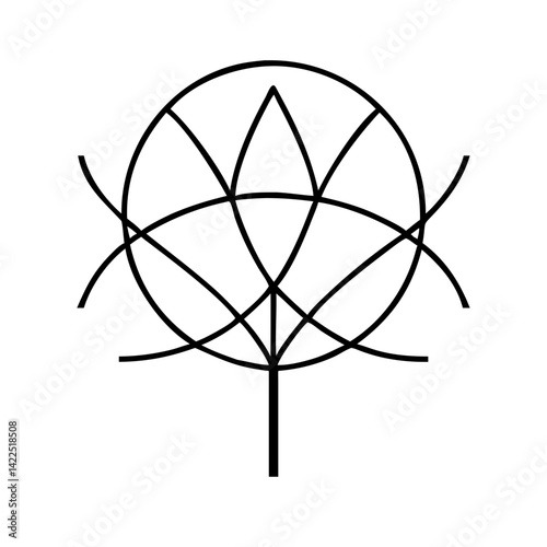 tree alt glyph flat vector icon